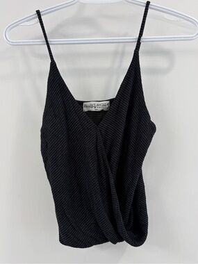 Project Social T Black Draped V-Neck Cami Tank - Small
